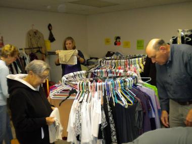 The Pack Horse Ford Chapter, WV helped out their local ministry by changing out the seasonal clothing in their crisis closet.