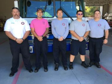 This DAR Chapter delivered cookies and certificate of appreciation to the Ocean Isle Volunteer Fire Department