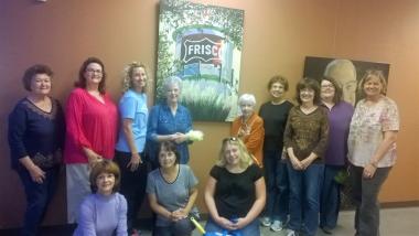 Preston Ridge Chapter, TX cleaned the exhibits in the Frisco Heritage Museum