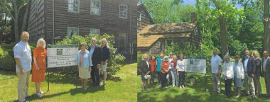 The Thompson House in Setakut, New York, built ca. 1709, was home to five generations of the Thompson family, one of whom was farmer and physician Doctor Samuel Thompson. Thompson was a prestigious member of the Setauket community who treated many local residents. Members of George Washington's Culper Spy Ring are listed in his "Cash Receipt Book," c.1787, which lists his patients. Further research strongly indicates he was probably a member of George Washington's Culper Spy Ring. Today the five-room saltbo