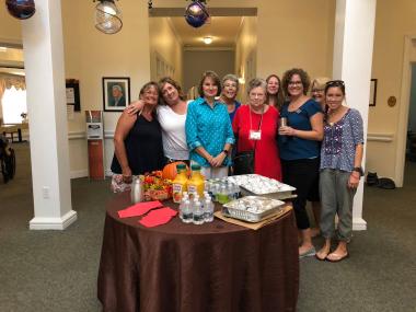 The Virginia Dare Chapter served breakfast to the staff at Spring Arbor Assisted Living.