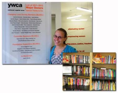 The YWCA National Capital Area, in Washington DC, received a DAR educational grant to purchase books for the Positive Transitions Student & Teacher Resource Library. The Positive Transitions program provides adult education and workplace literacy training to low-income women and men in Washington DC. The resource books purchased for the students focus on topics such as: parenting, searching for a job and preparing for college. Two bookshelves were also purchased to store the resources which are accessed dai