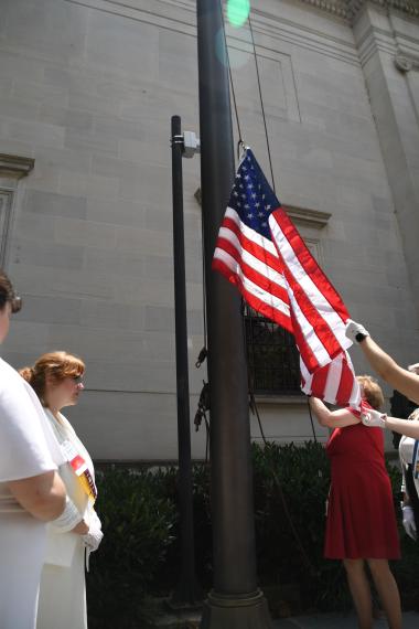 Flag raising ceremony