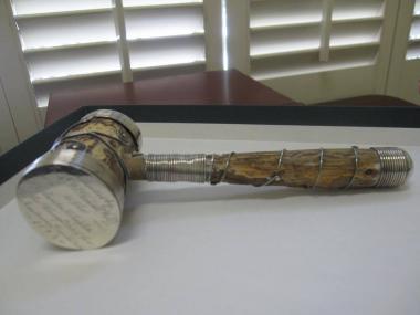  Founded in 1891, the Atlanta Chapter NSDAR has the distinction of being the second oldest chapter. One of our prized possessions is a gavel bequeathed to the Chapter by one of our own Daughters, Mrs. E. P. Wolff. The gavel was made in 1893 from a tree near the grave of her Great-Uncle Patrick Henry.
