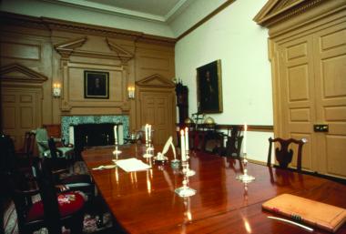 #‎TBT‬ In 1972, as an early bicentennial birthday gift, the DAR funded the complete furnishing of both the Governor’s Council Chamber and the Committee of the Assembly’s Room on the second floor of Independence Hall in Philadelphia. The authentic eighteenth-century furnishings in the Governor’s Council Chambers cost a total of $200,000. Following the ribbon cutting July 4, 1972, by President General Eleanor W. Spicer and other dignitaries, 26,023 visitors viewed the restored rooms at Independence Hall, whic