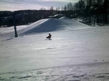 This skiier felt ready to handle the slopes solo.