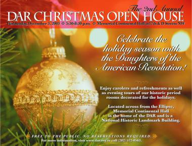2nd Annual DAR Christmas Open House (2003)